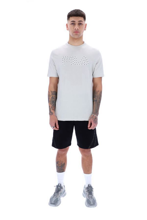 Fila Duty Glow Print Men's T-Shirts - Purple,NZ 187-8316